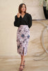 Lyla Pastel Skirt With Black Formal Pleated Top